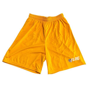 NFL Flag Football Shorts Mens Small Gold NEW Athletic Gym Shorts Draw String NEW